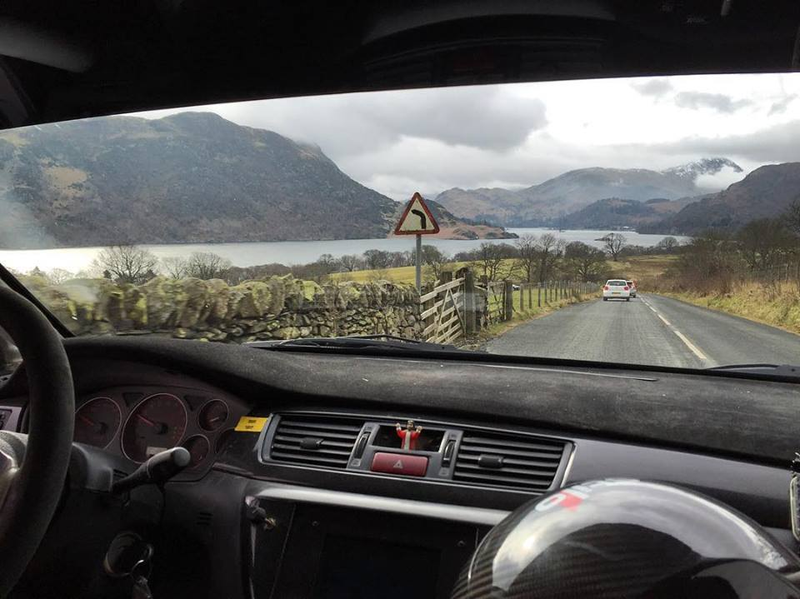 The beautiful scenery on a road section through the English Lake District